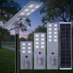 Sensor Control Square Highway Waterproof Outdoor Garden Ip65 100W 200W 300W All in One Integrated Led Solar Streetlights