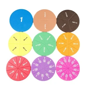 Montessori Educational Children Early Learning Intelligence Fractions Circles