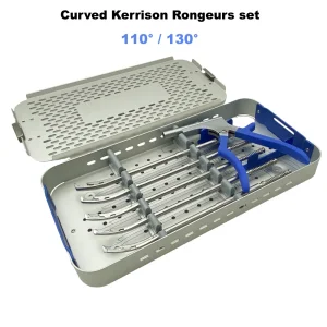 Spine Rotating Laminectomy Surgical Sets Orthopedic Rotating Kerrison Rongeur Instruments 110 Degree 130 Degree