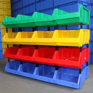 Small Plastic Parts Storage Bins Heavy Duty Warehouse Auto Parts Bins Industrial Stackable Plastic Storage Bin
