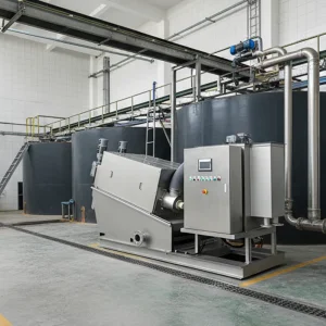 Volute Screw Press No-Clogging Sludge Dewatering Equipment