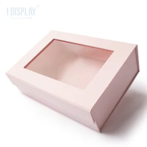 Holiday Gift Children Shoes Packaging pink Luxury Gift Box Personalized Custom Paper Window Box