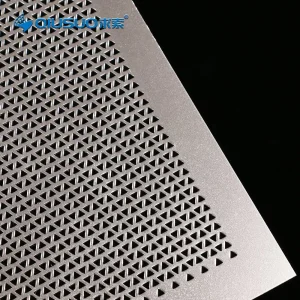 OEM Pattern Architectural Partition Walls Decorative Triangular Hole Perforated Metal Plate
