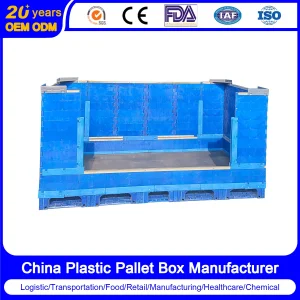 1000*800*400 Easy Handling Modular Box Space-Saving Folding Pallet Container for Logistics &amp; Distribution