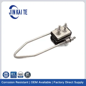 Abrazadera de anclaje abrazadera de tensión Jns-1 abrazadera de aleación de aluminio tipo C con anillo de puesta a tierra para 1kv