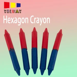 Non-Toxic Preschool-Use Hexagonal Crayon 4CT Hexagon Shape Crayon for Student