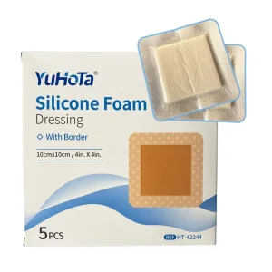 4X4 Waterproof High Absorption Silicone Foam Dressing for Wound Care