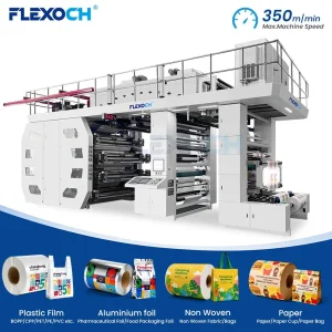 4 6 8 Color High Speed Plastic Bag Paper Cup Ci Central Drum Flexo Printing Print Machine Flexography Printer