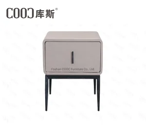Modern European Style Bedroom Furniture Artificial Leather Nightstands