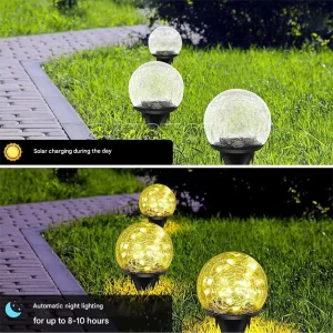 Solar Spherical Underground Lamps, Colorful Wall Lamps, LED Floor Ambient Lamps Are Suitable for Park Courtyard Landscape Lighting