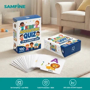 Personalized Gold Foil CE Glossy Finish For Toddler Cognitive Training Water Resistant Educational Customized Flash Cards