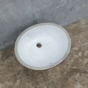 16.5” Durable Oval Undermount Vitreous Ceramic Lavatory Vanity Bathroom Sink