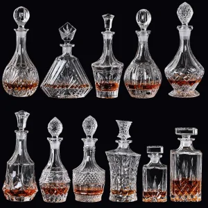 High Quality Embossed Whiskey Glass Bottle