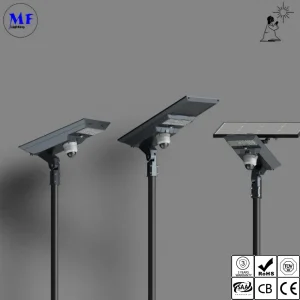 IP66 Waterproof Outdoor Security LED Solar Street Light with CCTV Camera Motion Sensor 20W-120W for Large Outdoor Space Main City Urban Park Road