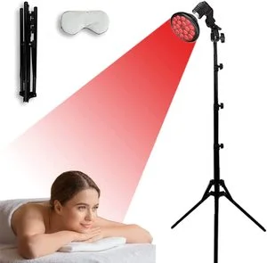 Tripod Red Light Therapy Device with 18 High Power LEDs for Face & Hands