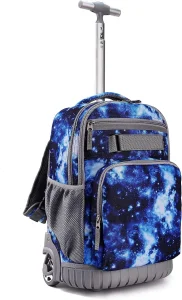 Mochila de Trolley para Laptop Masculina de Alta Qualidade, Meninos, Crianças, Mochila Escolar para Estudantes, Rodas Grandes, Grande Capacidade, Mochila Juvenil