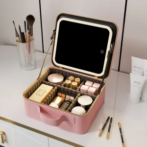 LED Mirror Makeup Bag