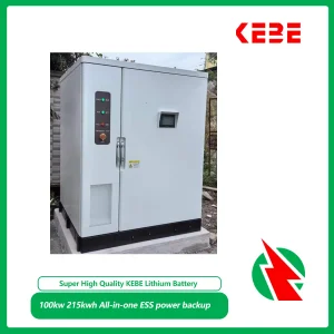 100kw 215kwh Sistema de Almacenamiento de Energía Híbrido Solar Industrial Comercial para Respaldo de Energía en Pequeñas Fábricas y Supermercados