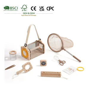 Wooden Bug Catching Kit Outdoor Adventure Toys Kids Montessori Toys Preschool Early Learning Educational Toys for Baby Toddlers
