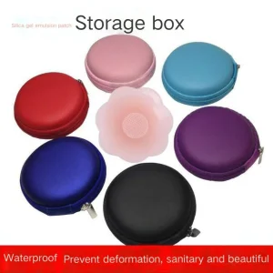 EVA Round Storage Box Invisible Milk Sticker Zipper Box