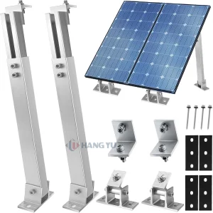 Custom 300w-600w Solar Panel Adjustable PV Mounting Bracket Kit Aluminium Front Leg &amp; Rear Leg Tilt Design For Solar PV Mounting