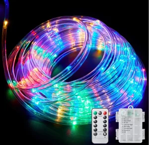 33FT Luzes de Cordão de Micro LED para Exterior com Controle Remoto, 8 Modos de Mudança de Cor à Prova d'Água para Decoração DIY
