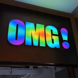Programmable Multicolor Changing Letters Custom 3D RGB Letters Business LED Sign With Remote Control For Business Sign