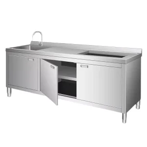 Worktable with Sink and Cabinet