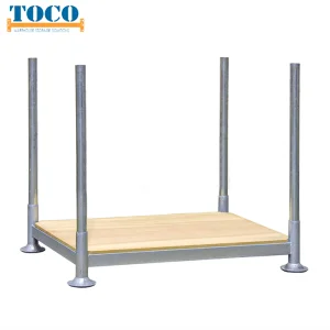 Cheap Steel Plywood Movable Logistic Stack Rack with Wire Mesh Deck