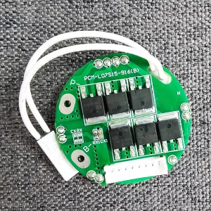 3s 4s 5s 6s 7s 15A BMS PCM Circular para 24V 25.2V 25.9V Batería de Li-ion/Litio/Li-Polímero 21V 22.4V LiFePO4 Tamaño del Paquete &Phi; 40mm PCM-L07s15-916 (B)