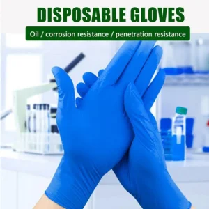 Malaysia Factory Safety Disposable Blue Heavy Duty Work Examination Nitrile/Vinyl/PVC/Rubber/Latex/ Gloves