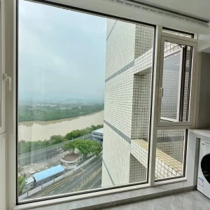 Wind Load Certified Aluminum Casement Windows Tempered Modern for Living Room Horizontal Swing High Rise Structural Strength