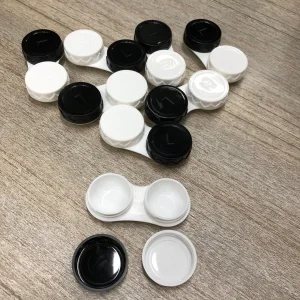 Eyeshare Simplicity Contact Lens Case Black White