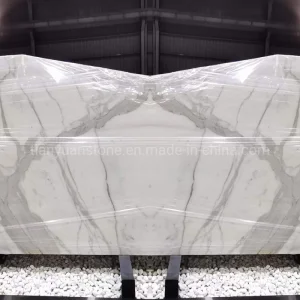 Italian Imported Calacatta Statuario White Natural Stone Marble for Bathroom Floor and Wall Design