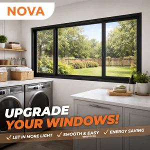 NOVA Heavy Duty Aluminum Sliding Window Commercial Grade Glass Window AS2047 Project Window for High-rise Apartment Building