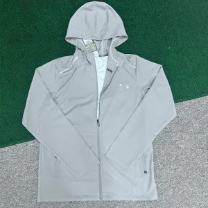 Soccer Men's Lightweight Windbreaker Jacket Hooded Outdoor Sports Jacket for Hiking Cycling Running Breathable Tracksuit