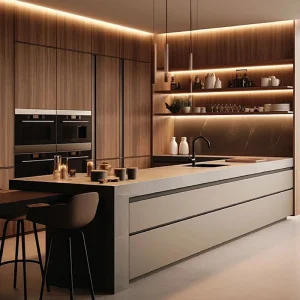 Soluciones contemporáneas de armarios de cocina