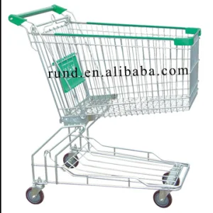 R&D High Quality Supermarket Shopping Trolley Shopping Cart for Store Metal Style