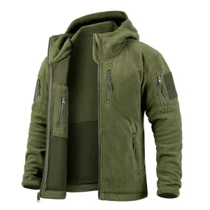 Conmr Tactical Fleece Jacket Men's Windproof Warm Outdoor Coat