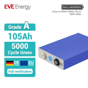 إيف LiFePO4 105ah 3.2V LiFePO4 خلية بطارية