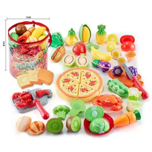 Juguete de cocina de corte para juegos de simulación educativa para niños en edad preescolar