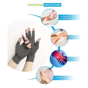 Fáciles de poner y quitar, soporte para la estabilidad de la articulación de la mano, firme, alta compresión para la artritis, guantes de protección para las manos en trabajos a largo plazo
