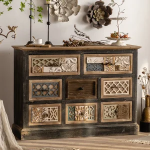 Luxury European Vintage Living Room Cabinets