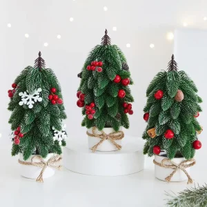 Desktop Mini Christmas Tree Small Potted Decoration Christmas Ornaments