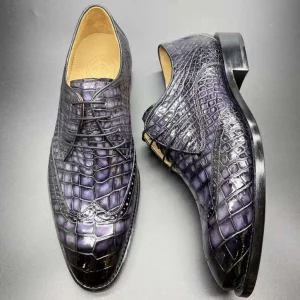Luxury Mens Dress Shoes Crocodile Leather