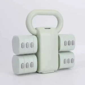 Adjustable Weight Steel Dumbbells and Kettlebell Set Portable Cast Iron Barbell Rack Free Weights