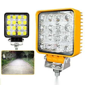 4 Inch 48W LED Lights Square Spot Beam Flood Beam Auto Lighting System for Motorcycles Car Truck UTV