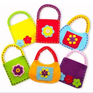 Soft Felt Kids Sewing Bags Purses Kit