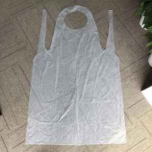 Hot Sale Food Factory Disposable LDPE Machine Made Polyethylene Sleeveless Plastic Waterproof PE Apron From 24 Year's Manufacturer