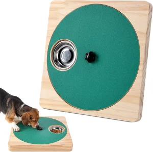 High Quality Stainless Steel Wood Dog Nail Scratch Board Pad Feeding Puzzle Bowl Toy